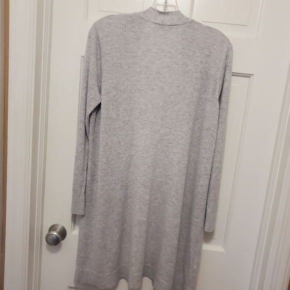 LOFT Light Gray Duster Open front Cardigan Size XLP, lightweight, casual - Picture 8 of 9